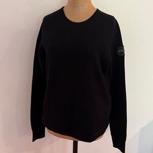 Canada Goose M Elmvale Black knit Arctic Program merino wool Sweater‎ great cond